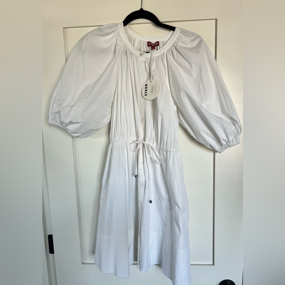 STAUD white dress.